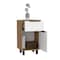 Tuhome Kaia Z Nightstand, One Drawer, One Cabinet, Four Legs, Superior Top, Pine/White MMB7907 - alternate 8